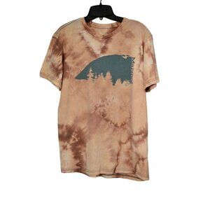 bleach Unisex Custom Bleach Dye Marmot Logo T-shirt Size M